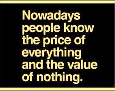 value of nothing